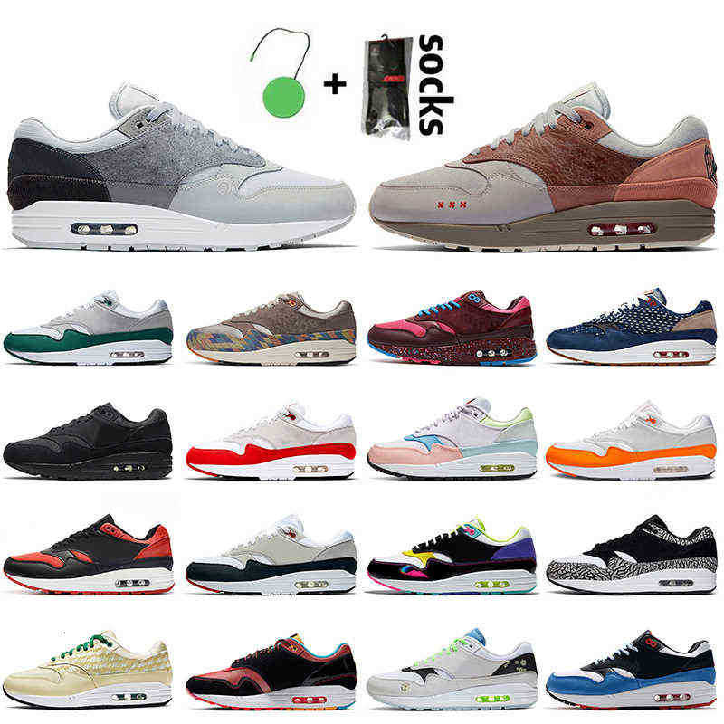 

2021 Top Quality 1 Running Shoes for men women London Amsterdam Denham Lemonade Elephant Triple White Black Outdoor Sports Jogging Trainers, A4 london 36-45