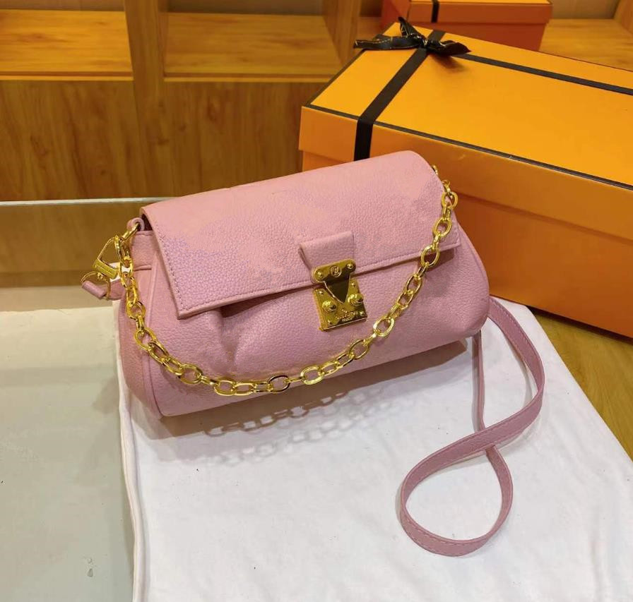 

Women Luxurys Designer Bags Messenger Handbag Lady Tote Fashion Vintage Printing Shoulder Bag Classic Crossbody Bag Stock Wallet LVS Louiseities Viutonities, Pink embossing