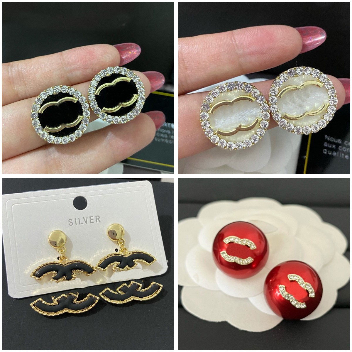 

Designer Earrings for Women 18 Gold Plated Stud Earrings 2023 Pearl Diamond Dangle Earrings Luxury Love Spring Jewelry Wedding Gifts Charm Jewelry Wholesale