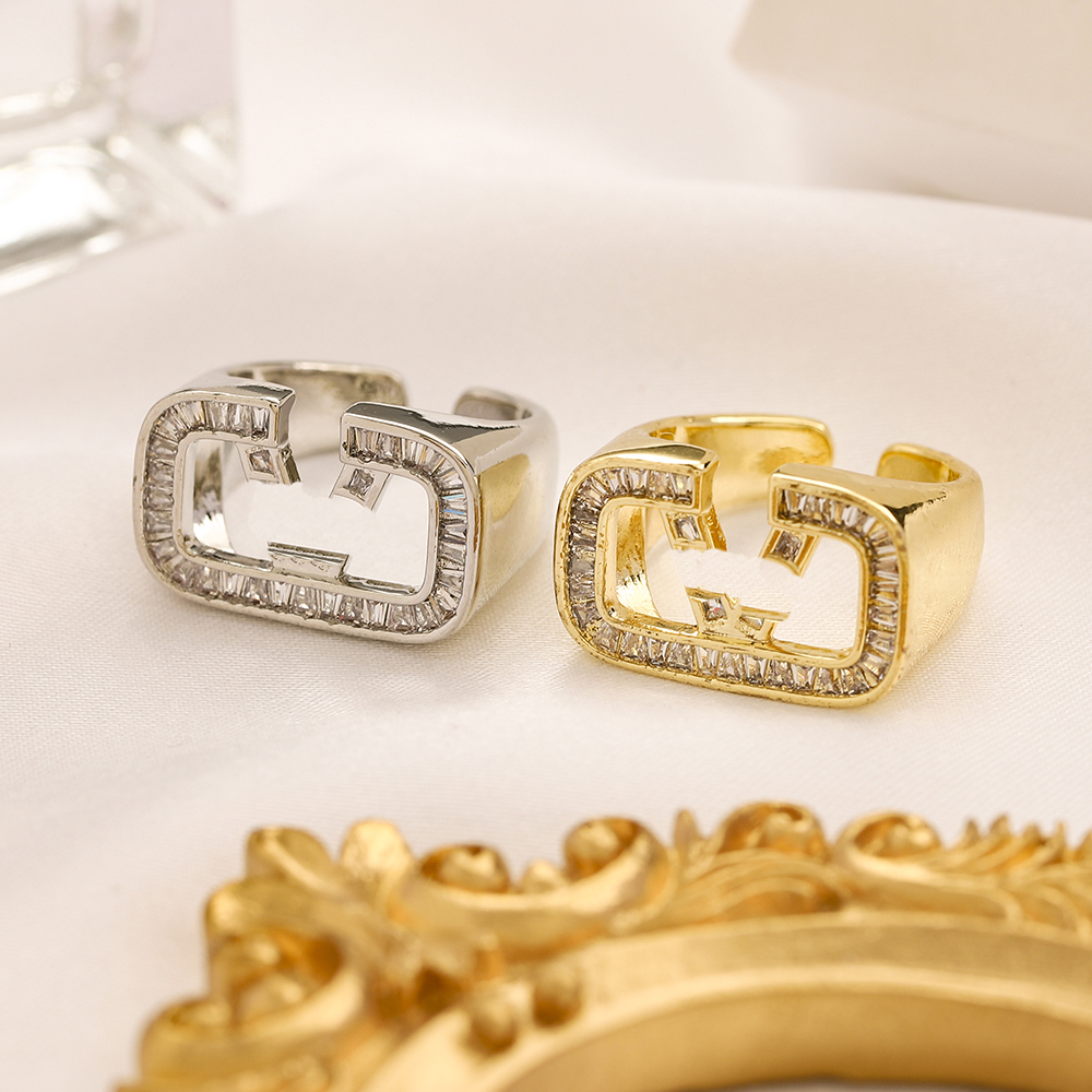 

18K Gold Plated Adjustable Ring Charming Women Gift Love 2023 Romantic New Jewelry Design Party Wedding Ring 925 Silver Jewelry Wholesale