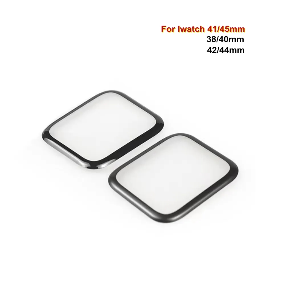 

3D Curved Tempered Glass Guard Film For Apple Watch Series 7 6 4 3 2 Screen Protector Iwatch 41mm 45mm Full Cover Coverage