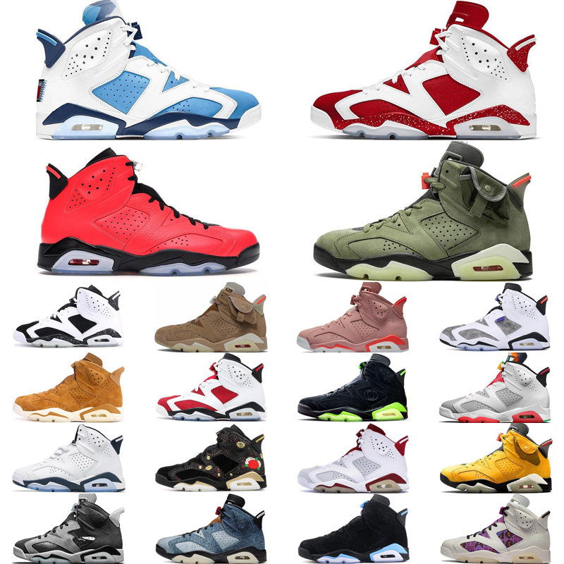 

2023 Jumpman 6s 6 UNC Men Basketball Shoes Red Oreo Bordeaux British Khaki Cactus Jack Pink VI Tiffany Blue Floral Hare Mens Womens Sneakers Trainers