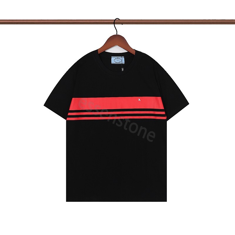 

High quality luxury Pra t shirt men's prad aw t shirt high quality women's short Sleeve brand logo Tee Men Women couple Tees senior Pure cotton large size S, The same as real