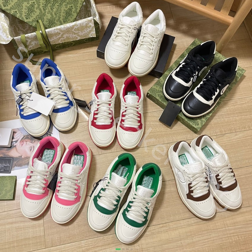 

Mac80 Sneakers Designers Shoes Retro Men Women White black blue Toe Embroidered Trainers Low Top Flat Shoes Bottom With box Size 35-44