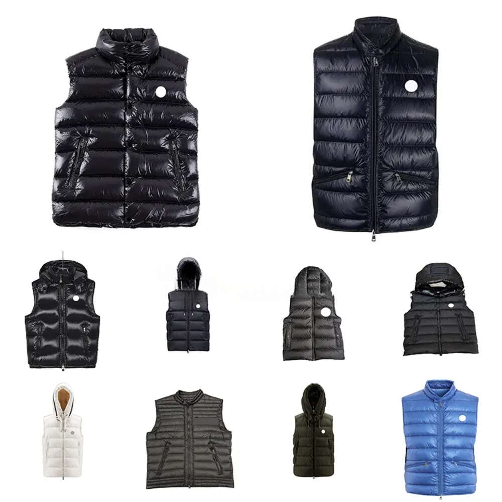 Men's Vests Mens Multi Style Winter Jacket Down Vest Fashion Designer Men Gilet NFC Badge Wholesale Retail Puffer Free Transportation Gilets Si