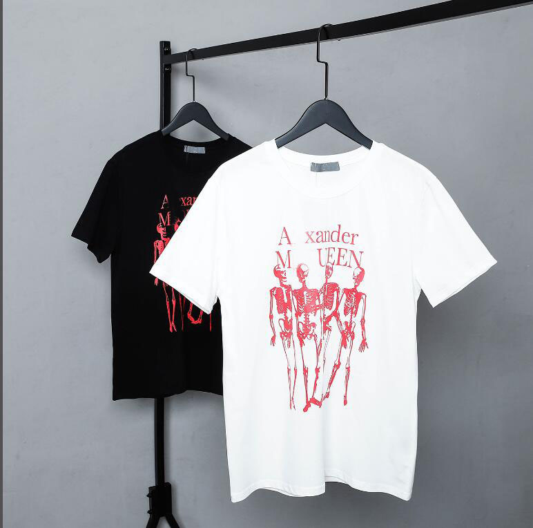 

Men Women Designer T shirt 2023 summer new men's T-shirt breathable solid color Alexanders fashion casual Mcqueens short-sleeved Polo t-shirt, 03