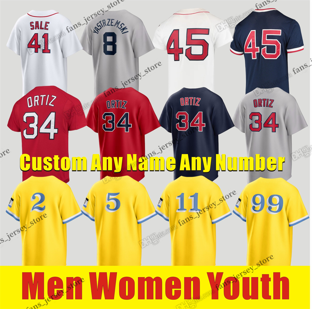 

S- 2023 David Ortiz Baseball Jersey Rafael Devers Xander Bogaerts Chris Sale Alex Verdugo Christian Arroyo Brayan Bello Richard Bleier Brasier Duran Duvall Houck, Same as picture