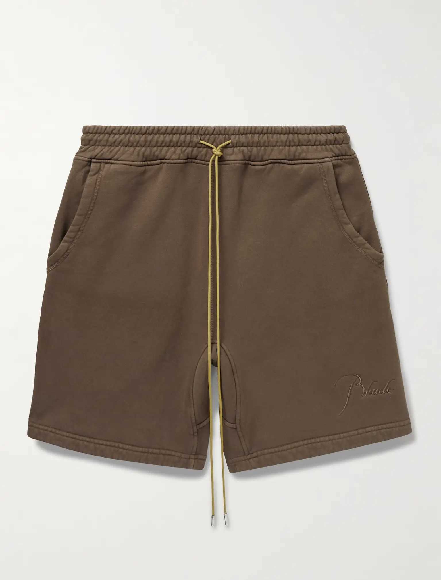 

Designer Clothing Rhude Letter Slogan Embroidery Drawstring Shorts Pure Cotton Shorts Loose Loop Men's Women's Casual Trend Brand Couples Joggers Sportswear, Black