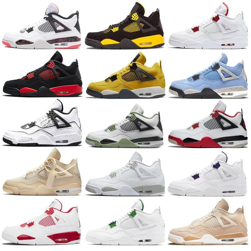 

Men Jumpman 4 Basketball Shoes Womens Massage Sneakers Trainers Athletic Running Shoes Classic Unisex Flat Low Black White Red Gray Sports Shoes EUR36-46, 41