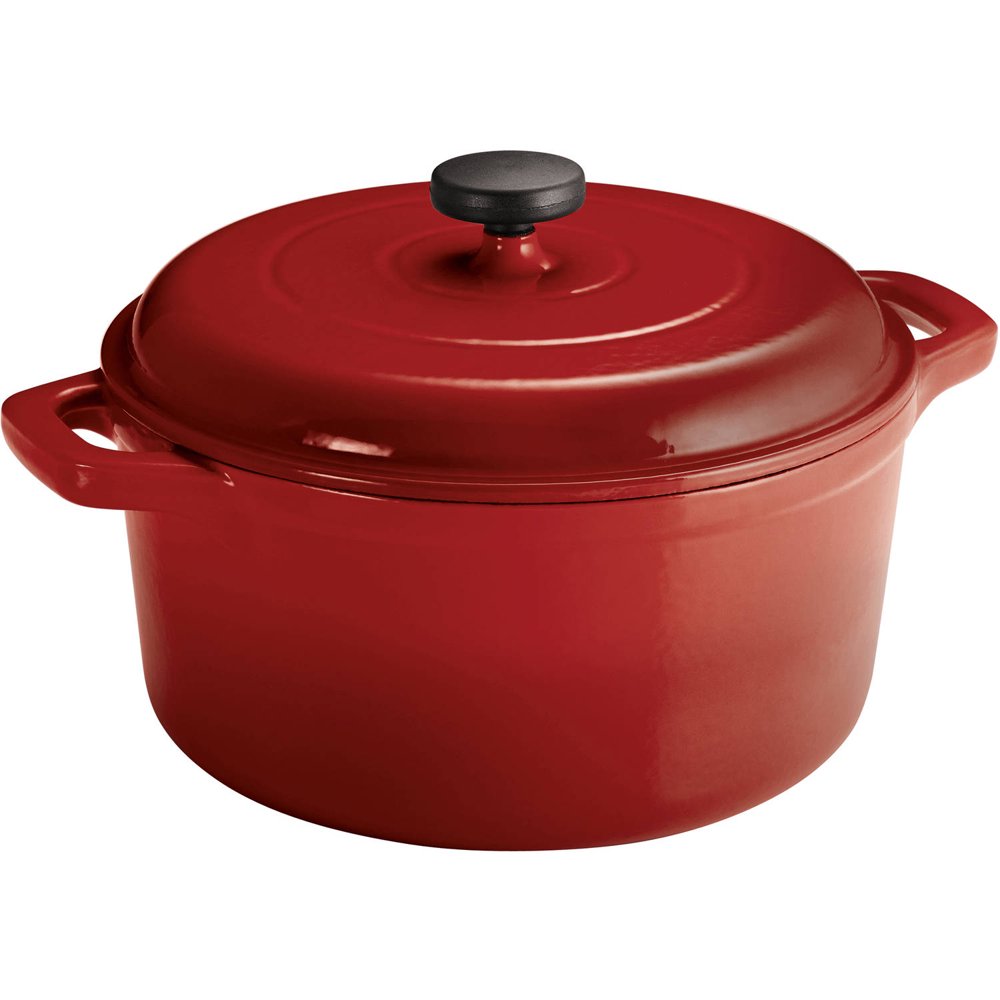 Tramontina Enameled Cast Iron 6 5 Quart Round Dutch Oven, Red-image-868866048
