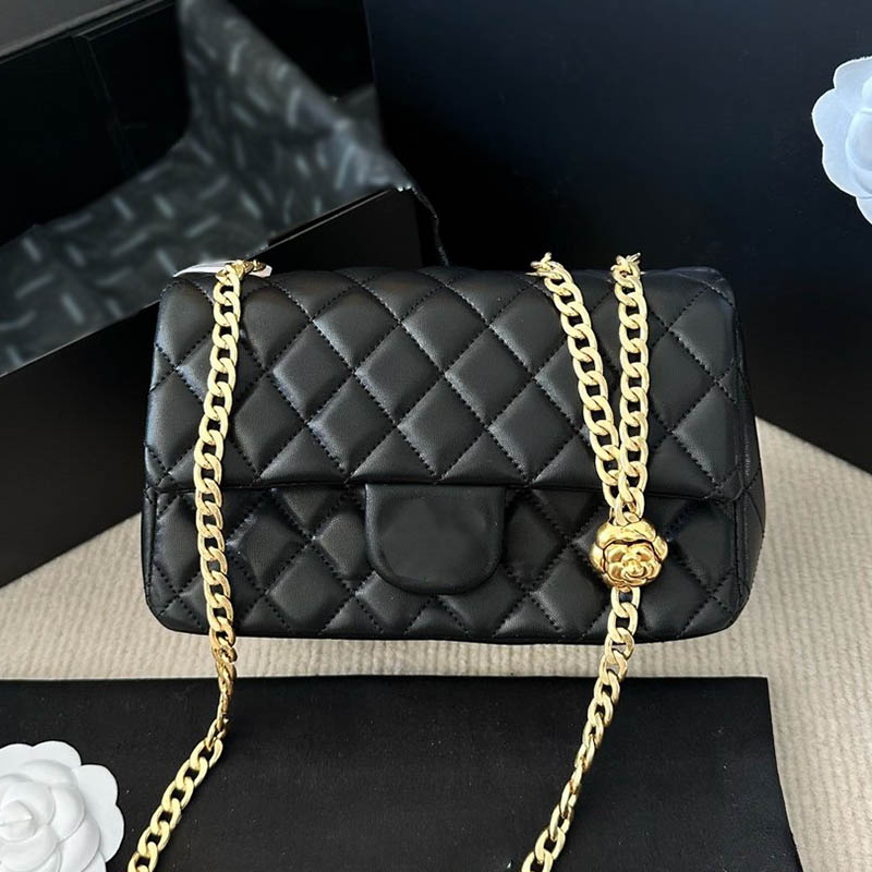 

Metal Camellia Women Classic Shoulder Bag Adjustable Chain Genuine Leather Trend Coin Purse Luxury Handbag Zippy Wallet Designer Card Holder Suitcases Birkin 20CM, Customize