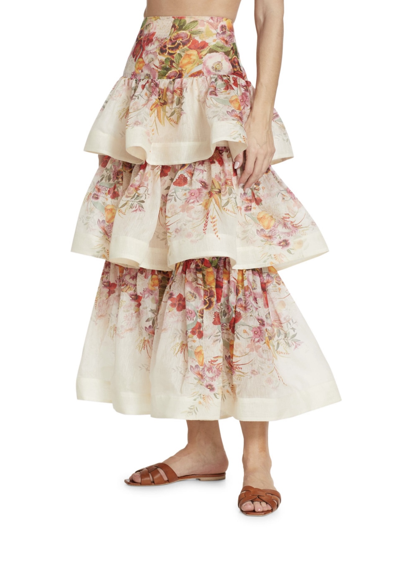 

Skirts 2023 Australian Designer Dress Spring/Summer New Style Originating from WONDERLAND Layered Cake Hemline Halflength Skirt, Multi
