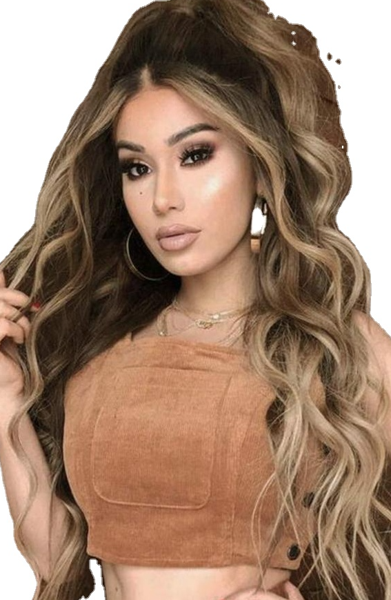 

Honey Blonde Loose Wave Wig Ombre 613 Curly 13x4 Lace Front Human Hair Wigs Free Part Brazilian Hair Wigs Pre Plucked Lace Wig, 6t6-18 lace wig
