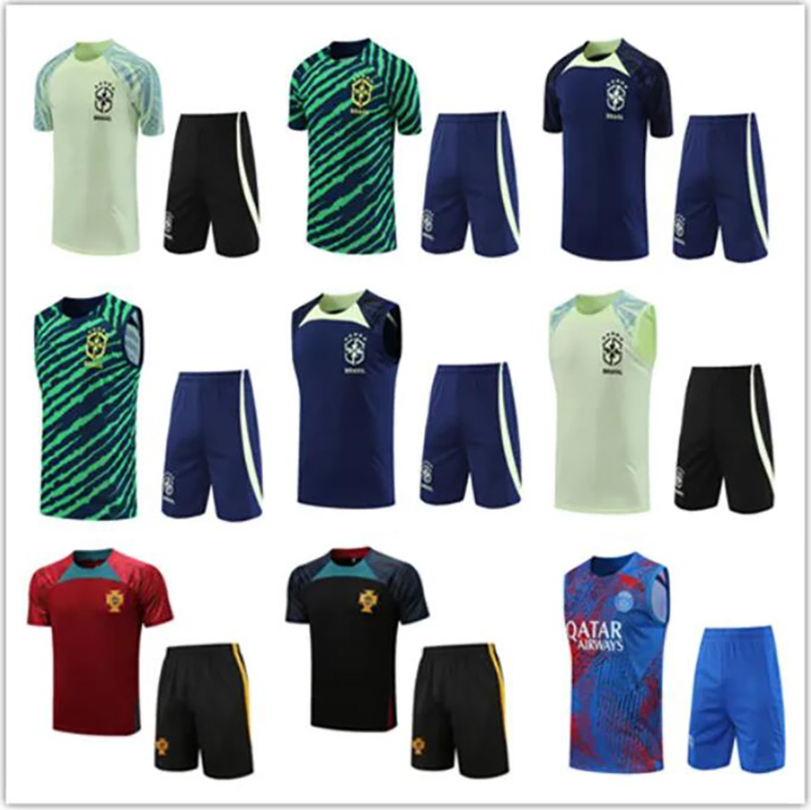 

22/23 Brazil tracksuit jerseys Sportswear men training suit Short sleeves suit Football shirt kit uniform chandal adult sweatshirt Sweater sets, 15