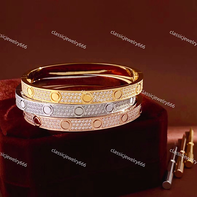 

luxury Classic screwdriver love bracelet Fashion unisex cuff bracelet 316L stainless steel plated 18K gold jewelry Valentine Day gift with box