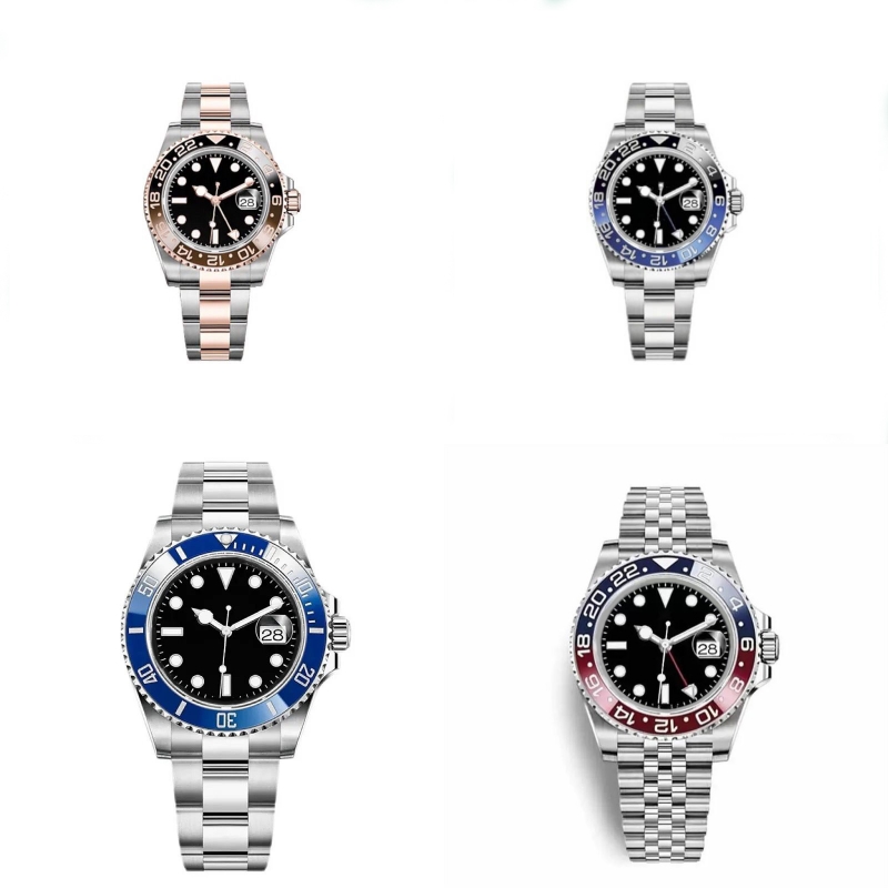 

Mechanical men sub watches classic GMT II movement watches 114060 stainless steel Orologio black dial classic men designer watch luxury accessories SB006 Q2, 2#