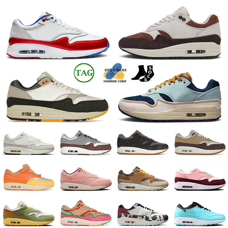 nike air max 1 airmax 1 87 maxs 1s [code ：L] 2024 Designer Sports Running Shoes Crepe Escape Mens Women Big Size 13 Blueprint Wabi Sabi Men Train