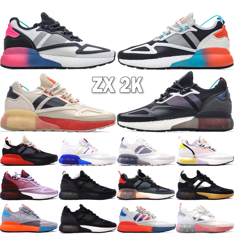 Originals ZX 2K Boot Hommes Femmes Chaussures de course Designer de luxe Blanc Multi Violet Rose Noir Irisé Solaire Rouge Sports de plein air Bas