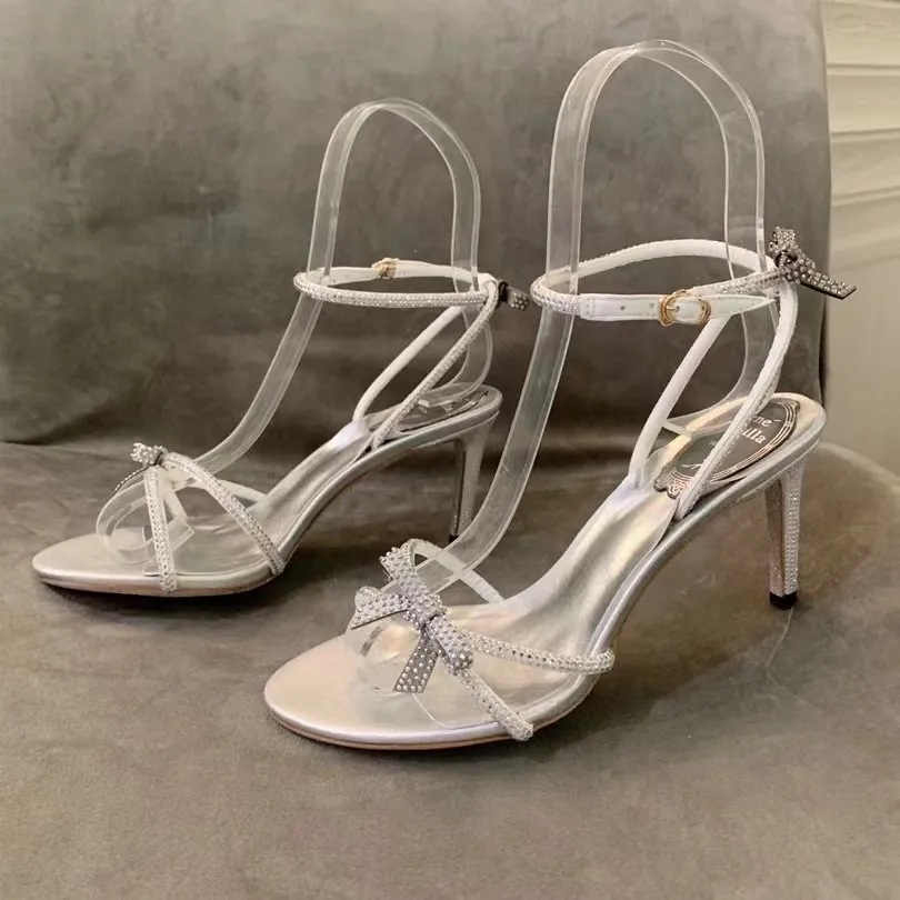 

2023 quality designers heels new womens sandals Heels crysta buckle party wedding dress shoes sexy back strap leather sole sandal fashion versatile