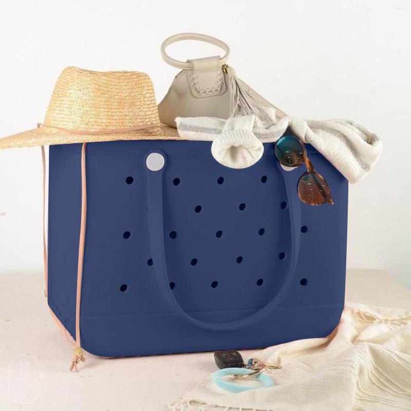 

Storage Bags 1PCS Extra Large Beach Bag Summer EVA Basket Women Silicon Tote With Holes Breathable Pouch Shopping