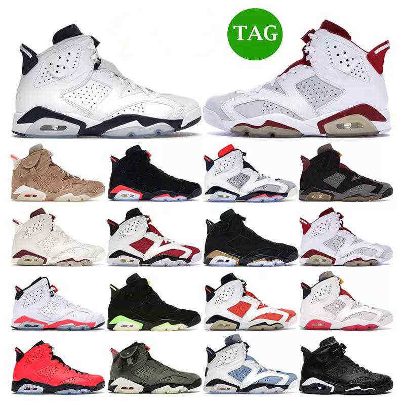 

men basketball shoes 6 Midnight Navy UNC Bordeaux British Khaki sneakers sports Hare infrared Sail Brown trainer Athletic s trainers, 18