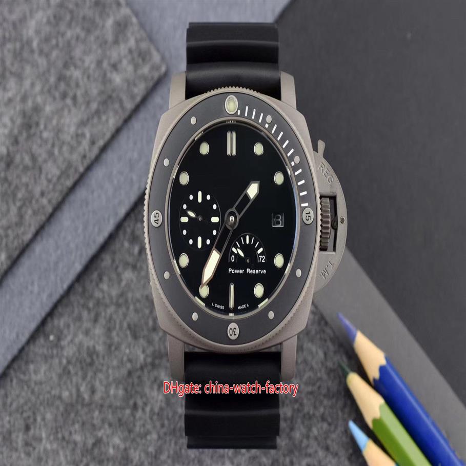 

Excellent Mens Watch Fashion 47mm Submersible 3 Days Power Reserve Ceramic Bezel Designer Watches Sapphire Glass Mechanical Automa246Q, No box papers