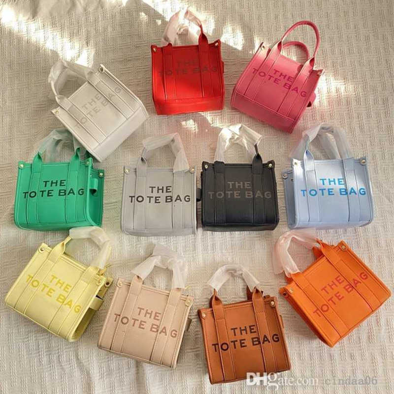 

Retail Tote Bag 2023 New Colorful Letter Printing Handbag Large Capacity Shoulder Bag Crossbody Womens Bag, Rose pink