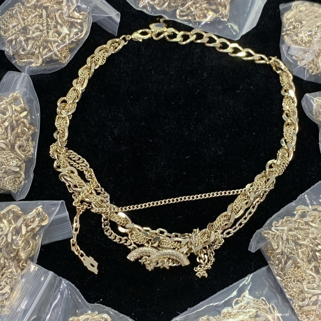 

Fashion Classic Necklace Pearls Diamond Necklace channel Woman Chains Vintage ccity Trendy Style kx5f