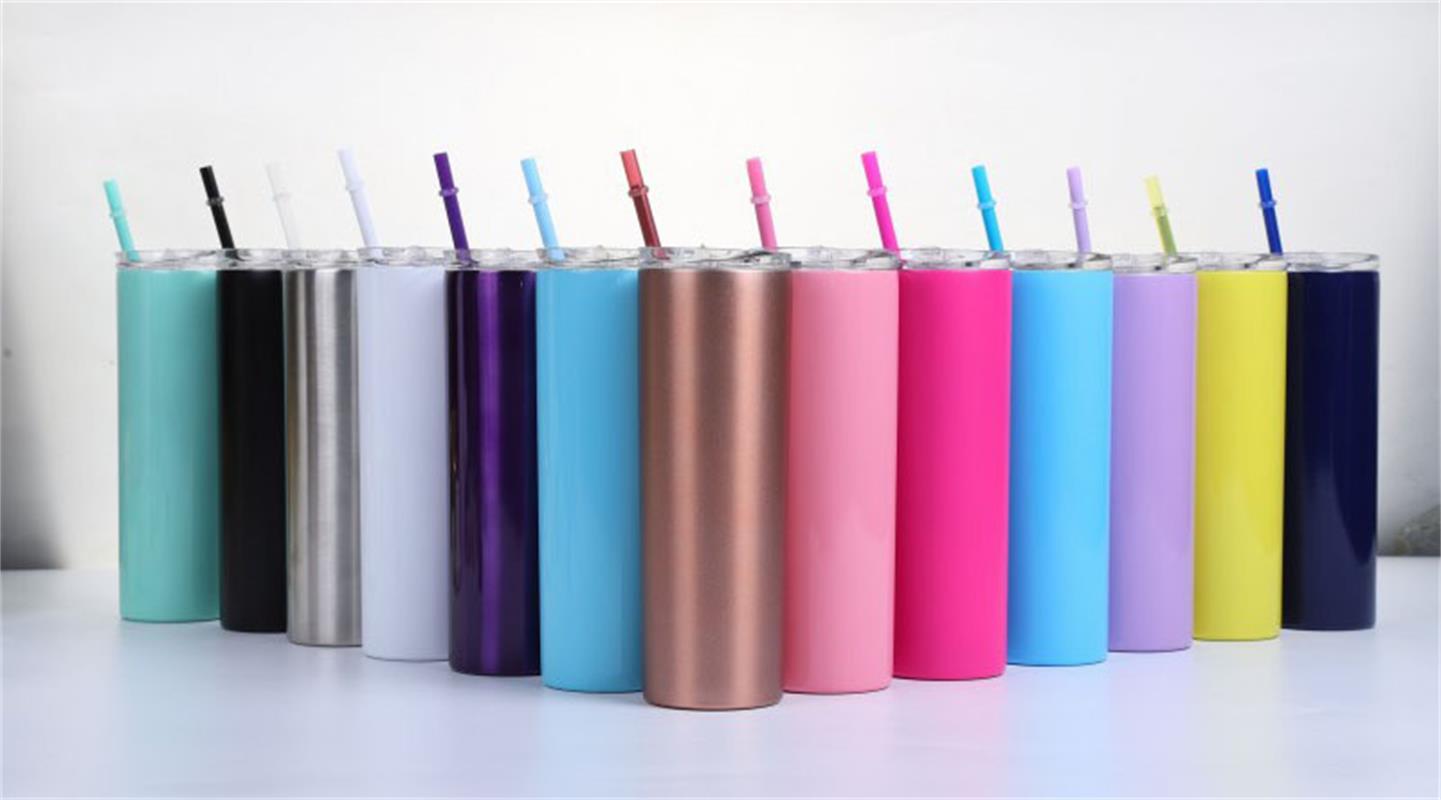 

Stainless Steel 20oz Double Layer Slimming Cup Vacuum Insulation Cold Insulation Car Cup Portable Ice Cream Coffee Cup, Multicolour