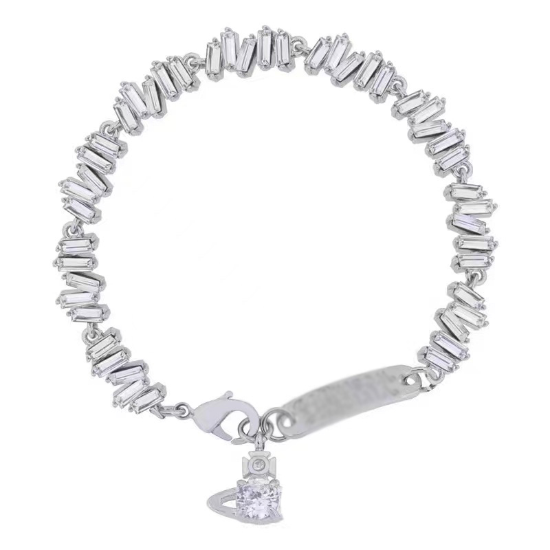

Classic Chain Designers Bracelet for Women Indentation Brand mark Never Fade Co branded Titanium Steel Copper Diamond Cuff Chain Charm Bracelets Fashion Gift