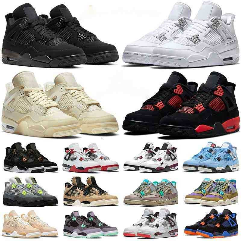 

2022 basketball shoes men women 4s 4 Red Thunder Black Cat White Oreo Desert Moss What The Taupe Haze Motorsport Away mens trainers, 23
