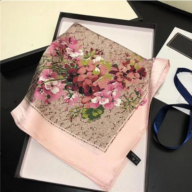 

Pure Silk Scarves 2023 Women Real Silk Bandana Floral Silk Headscarf Outdoor Beach Shawl Silk Scarves Print Kerchief Beach Neckscaf for Lady 90x180cm