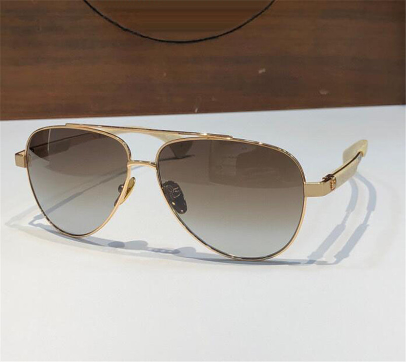 

New fashion design men sunglasses DRAG KING pilot frame delicate metal frame retro simple and generous style uv400 protective glasses