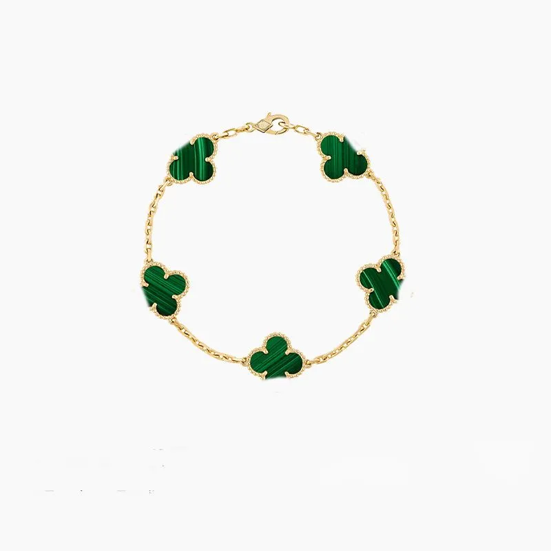 

designer bracelets van clover bracelet designer fashion charm s for girls women 18K gold silver black white red green brand bracelet wedding party jewelry