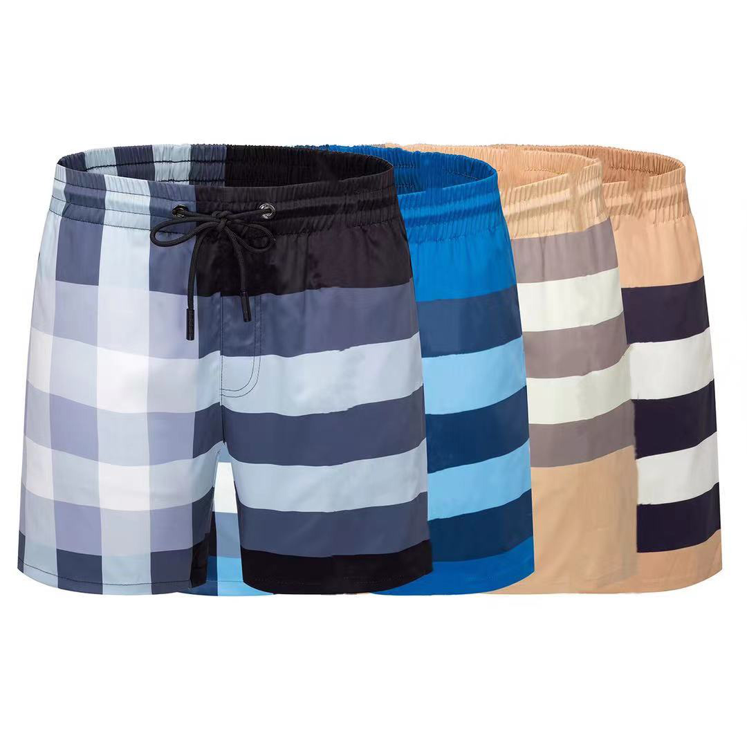 

Mens Superior Quality Burberys Shorts Designer Summer Women Men Striped shorts are elegant swim short Sports Gym Quick Drying Man Beach Pants, 11