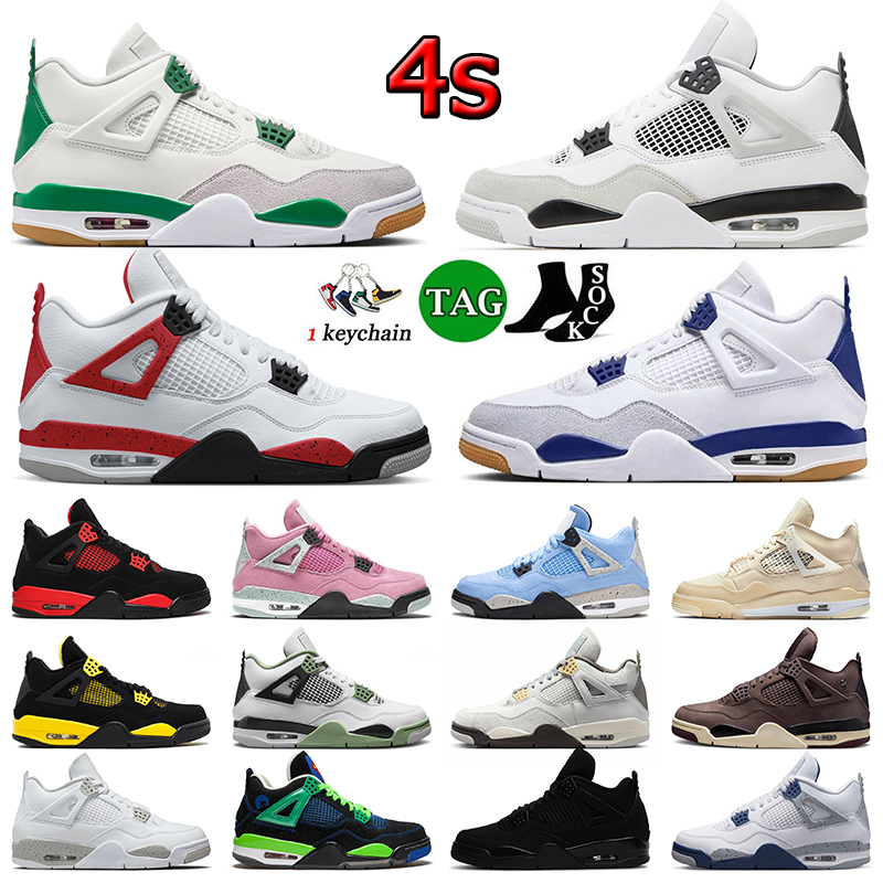 

4s x sb basketball shoes 4 for men women jumpman pine green military black cat sail off seafoam thunder white oreo jorde4s designer sneakers sports big 13