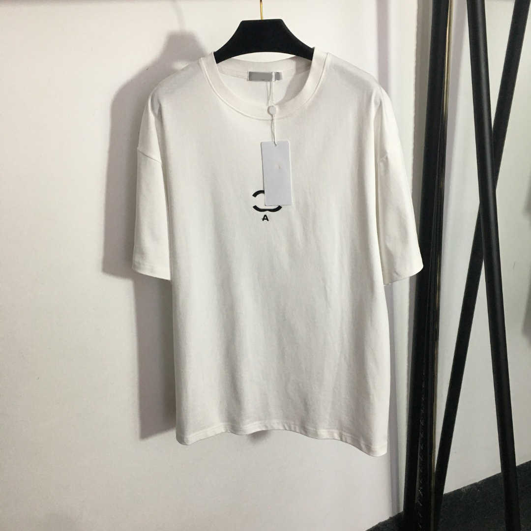

23ss womens designer clothing tee Womens T-Shirt Round neck Pure cotton logo alphabet print loose simple short sleeve T-shirt High quality womens clothes, 16