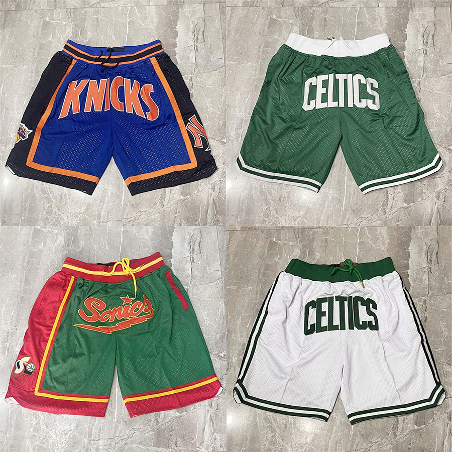

Basketball Shorts All-team Embroidered Pocket Shorts 76 King Lake Magi Rapto Warrio Bull Retro nickel Pants