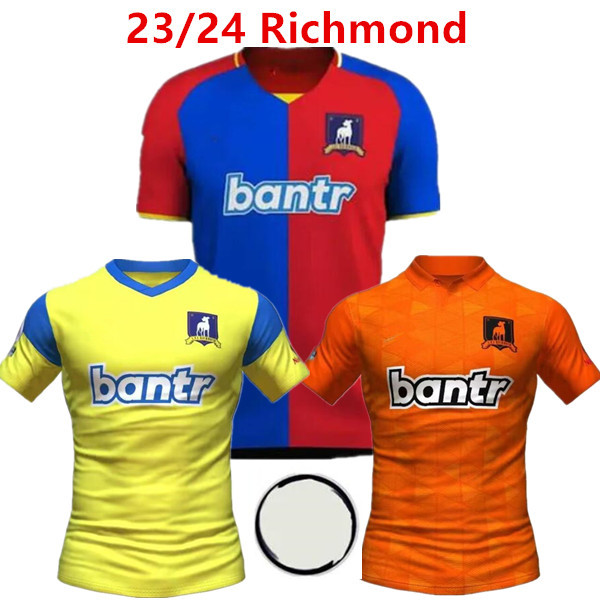 

23/24 New Blue Red AFC Richmond MEN Football jerseys 2023/2024 AFC Richmond OBISANYA adult jersey S-XXL