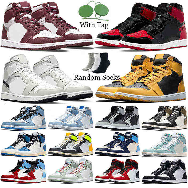 

Jumpman 1 1s trainers shoes Bordeaux Bred Patent Dark Mocha University Blue Hyper Royal Pollen Light Smoke Grey Satin Snake Shadow 2.0 men, #14 rookie of the year