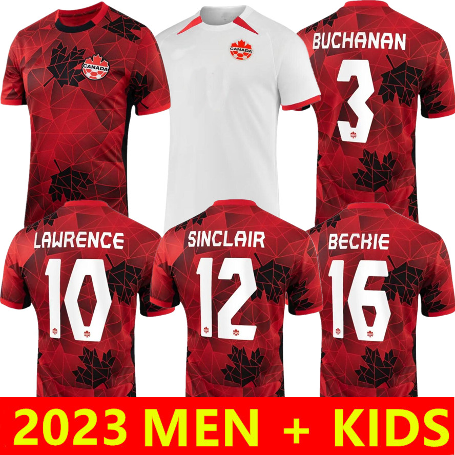 

MEN 2023 Canada Soccer Jerseys DAVIES DAVID Osorio 23/24 home men national team EUSTAQUIO HUTCHINSON CAVALLINI LARIN HOILETT football shirt BUCHANAN, 2023 away men