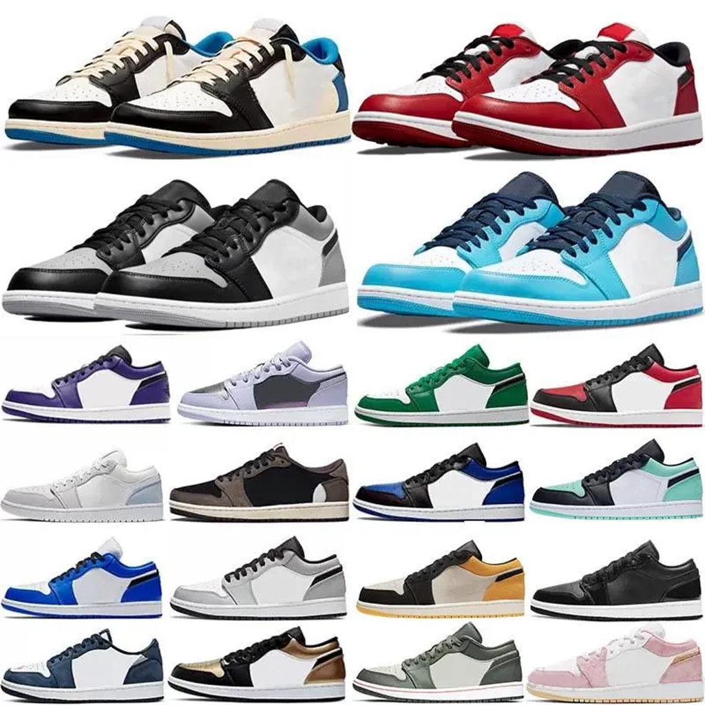 

TOP Jumpman 1 Low Basketball Shoes 1s Comfortable and casual shallow mouth soft sole Phantom Voodoo Fragment Cactus Panda Trainers Women Sneakers Sports 36-46, #2