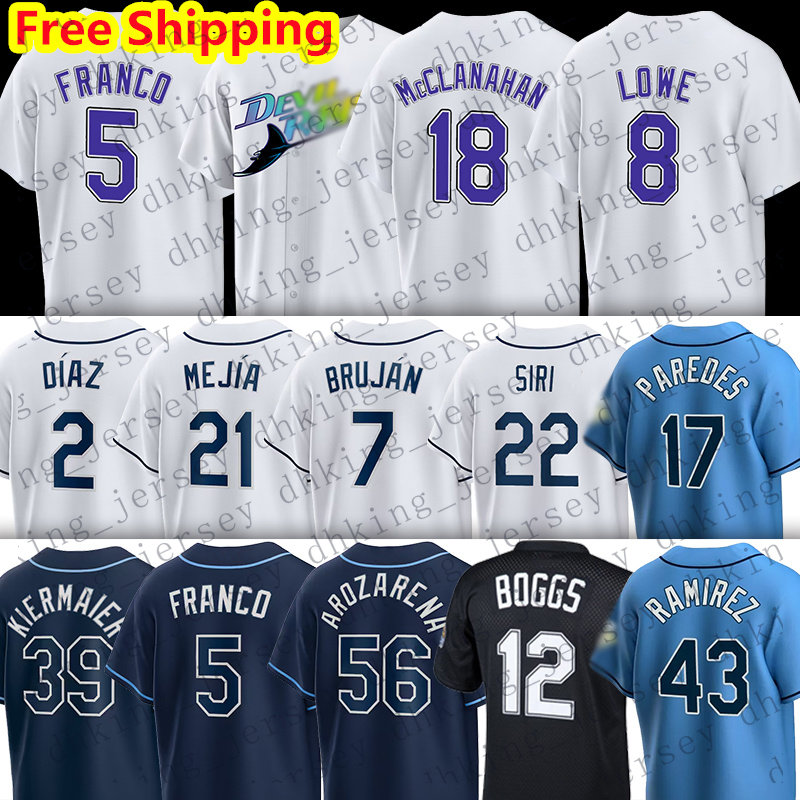 

Brandon Lowe Rays Baseball Jersey Tampa Bay Randy Arozarena Wander Franco Vidal Brujan Jose Siri Randy Arozarena Shane McClanahan Yandy Diaz Francisco Mejia, Men(g m)