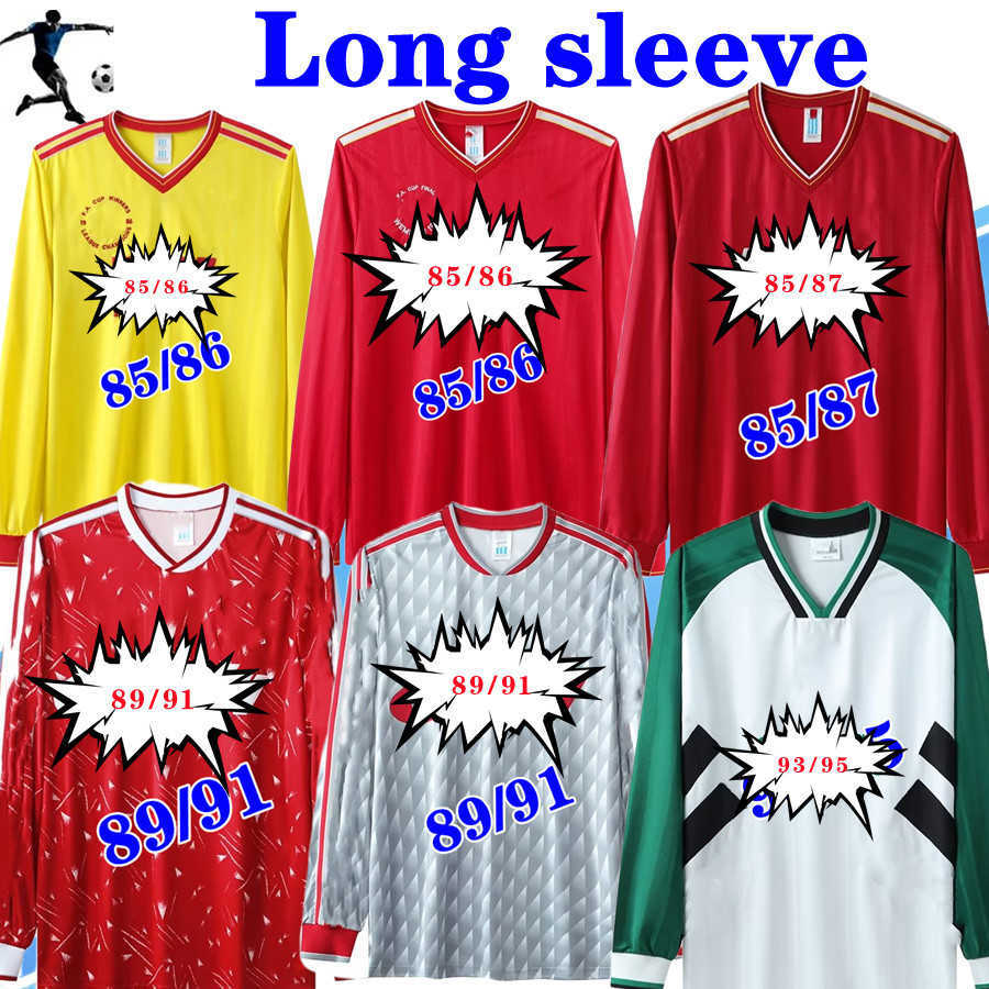 

Long Sleeve 84 85 86 89 91 93 94 95 Retro Soccer Jerseys McMANAMAN GERRARD DALGLISH FLOWER Vintage Classic Jersey Home Red Away Shirt Short sleeve, Purple