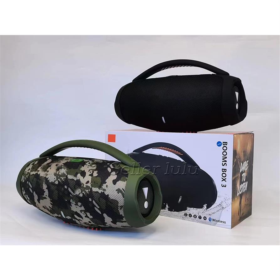 

Nice Sound Boomsbox 3 Bluetooth Speaker Stere 3D HIFI Subwoofer Hands Outdoor Portable Stereo Subwoofers With Sealed Retail Bo217z