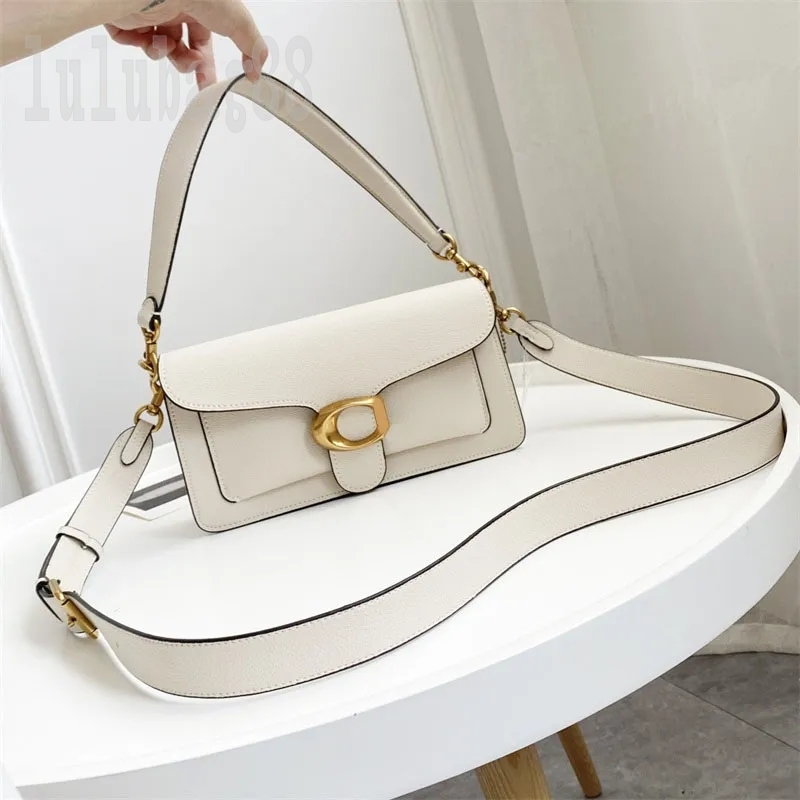 

Crossbody tabby designer shoulder bag luxurys handbags 26cm brown green white small fashion metal decorate baguette women fashion leather bag flap letter buckle Q2, 12#
