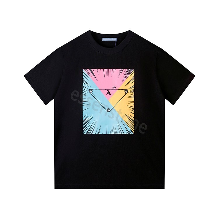 

Mens TShirts 23ss Summer Mens Designer Prad aw T Shirt Casual Man Womens Loose Tees WithPrint Short Sleeves Shirt Luxury Street Shorts Sleeve Clothes womens pra t shir, The same as real