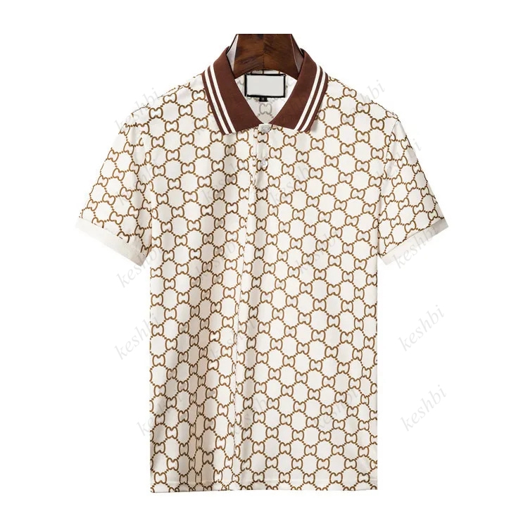 

Men Shirts Designer Luxury Polos Polo Casual Mens T Shirt Letter Print Fashion High Street Man Tee Cottom Clothing Tees DQQB, Darkgreen