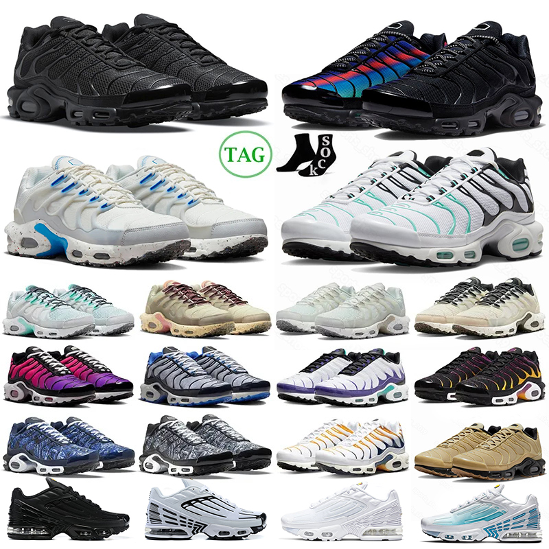 

Tn plus running shoes top men women tn 3 Terrascape Triple Black white Unity Hyper Jade University Blue Oreo Laser Wolf Grey mens trainers outdoor sports sneakers 36-46