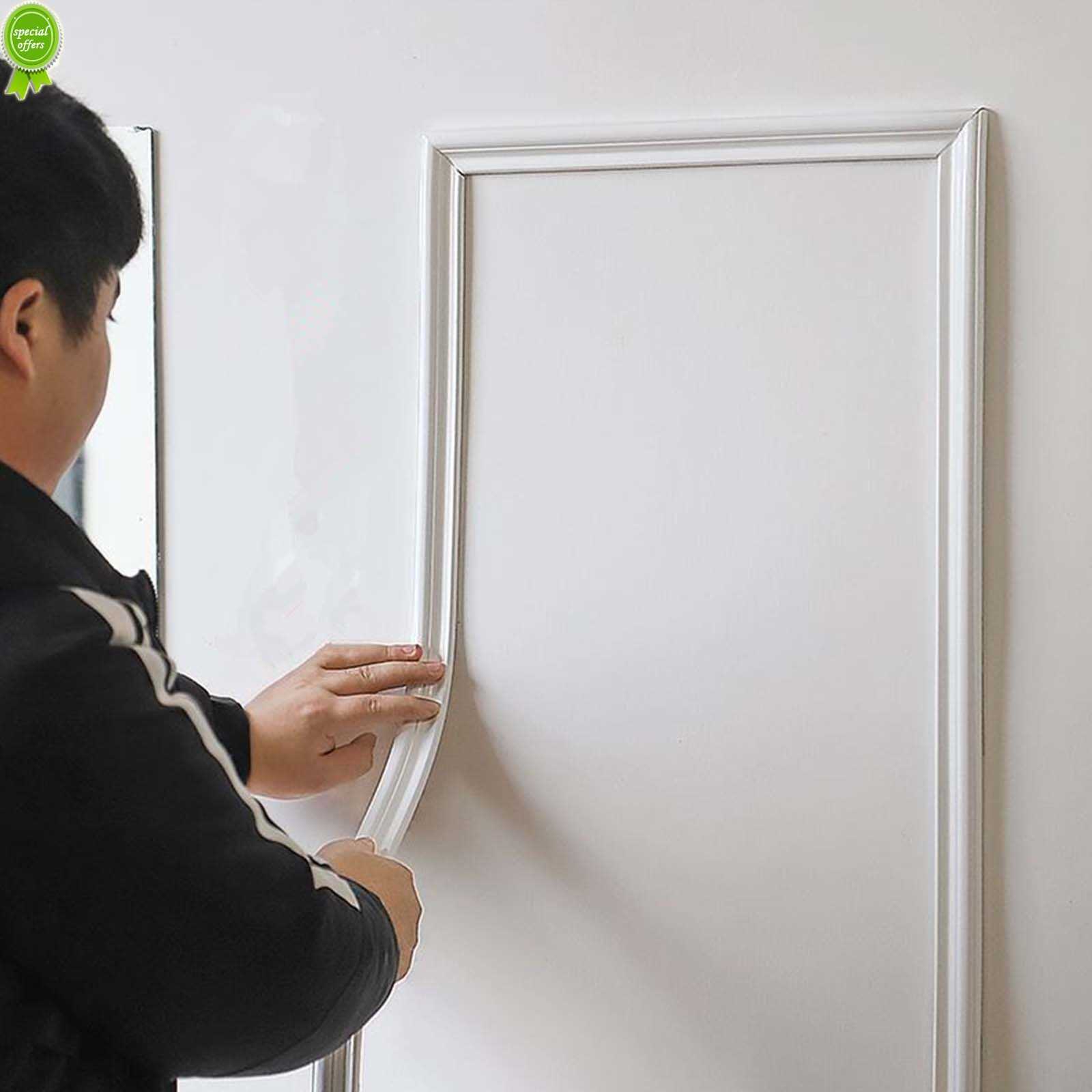 

New New Self-Adhesive Waterproof Skirting Waistline TV Background Wall Frame 3D Foam Border Edge Pressing Strip For Home Decoration